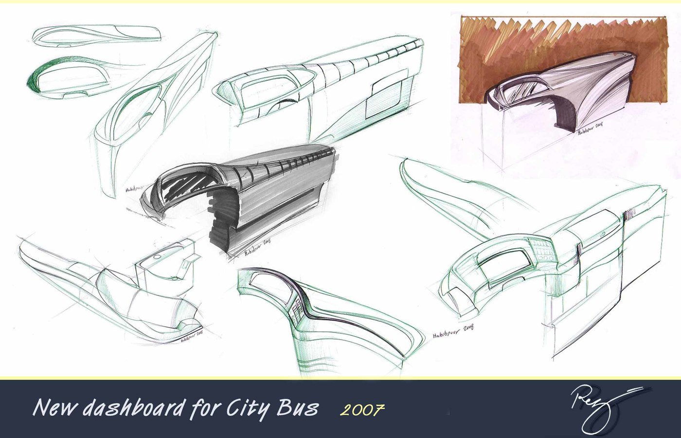 1400x900 New Dashboard For City Bus 2007 By Reza Habibpour