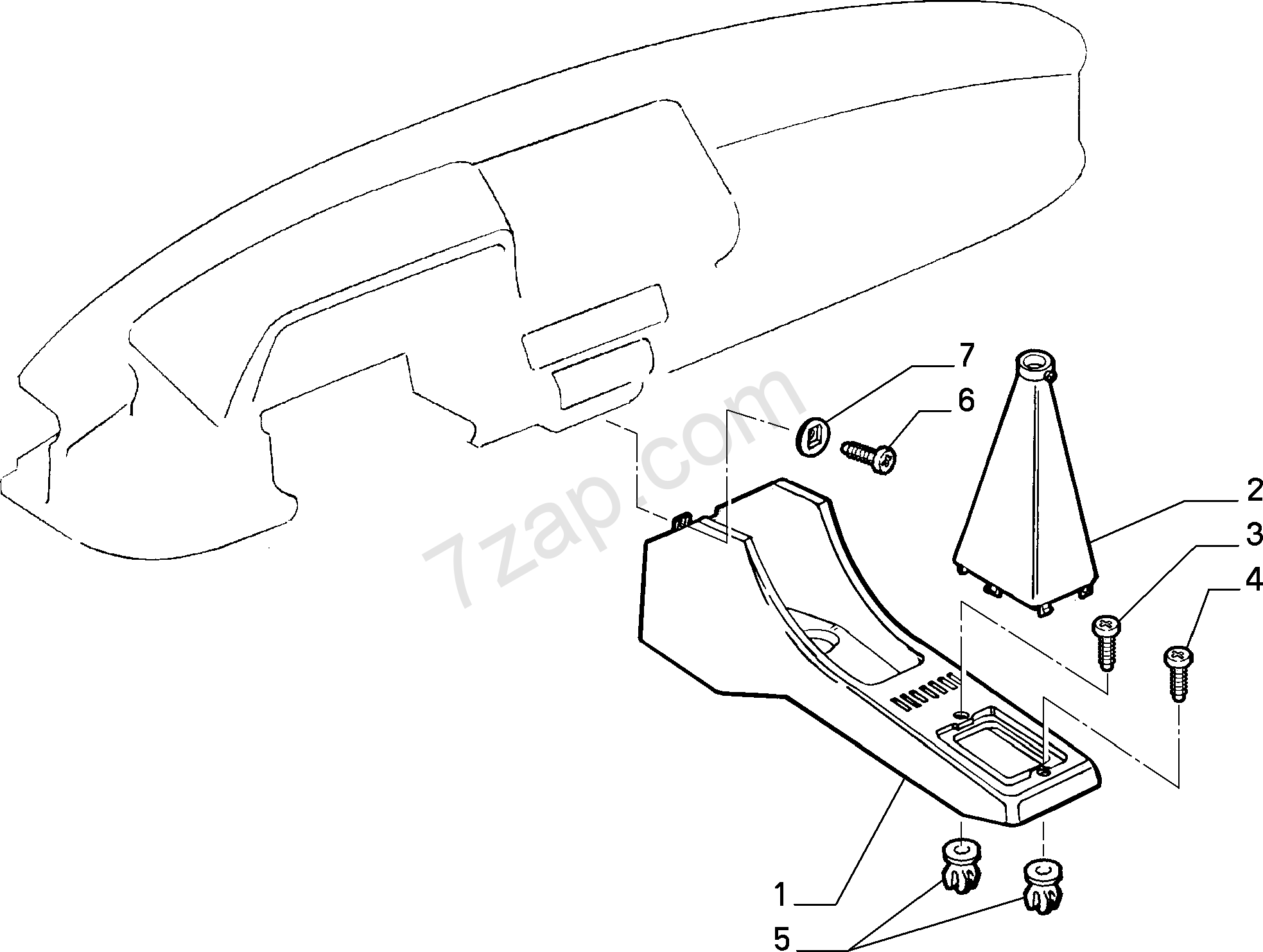 1967x1483 Dashboard (Console) Fiat Cinquecento (1992 1998)
