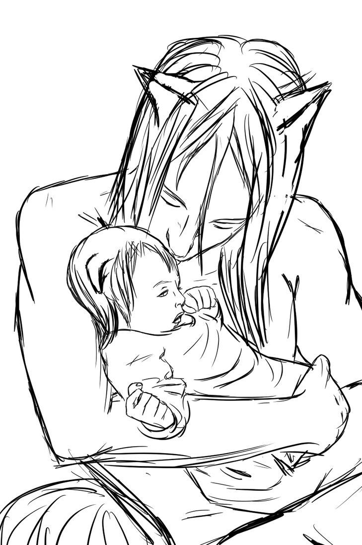 729x1097 Father And Daughter Sketch! By Kisaraelelementum