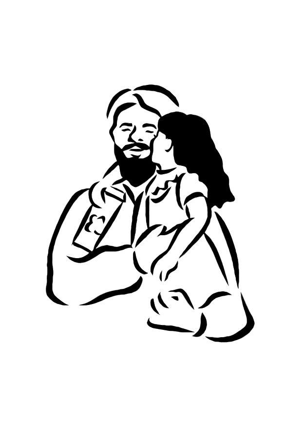 620x875 Coloring Page Father And Daughter