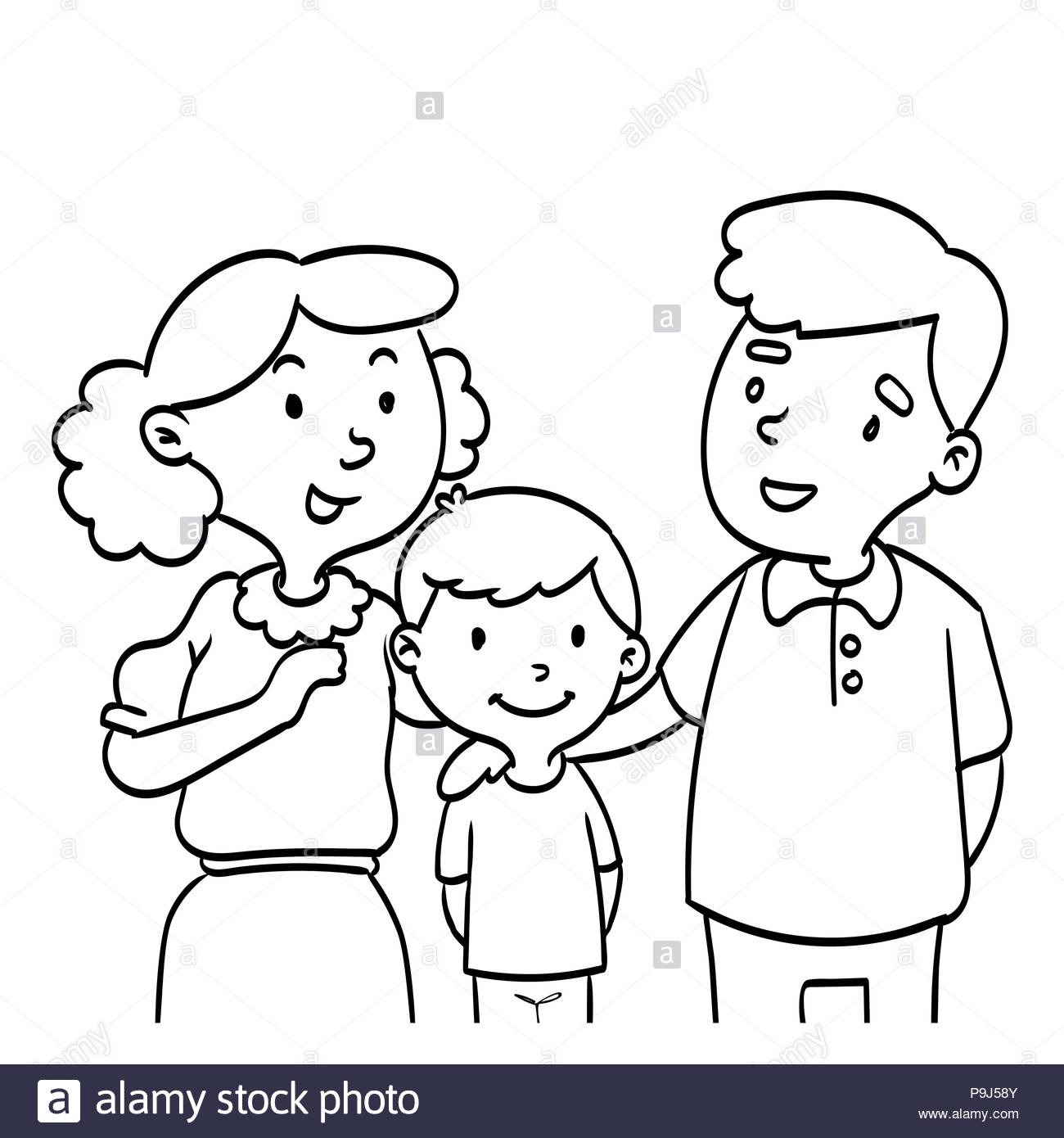 1300x1390 Father Cute Daughter Drawing Together Cut Out Stock Images