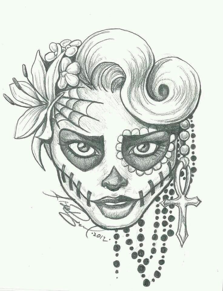 736x960 Day Of The Dead Art Drawings And Drawing Ideas