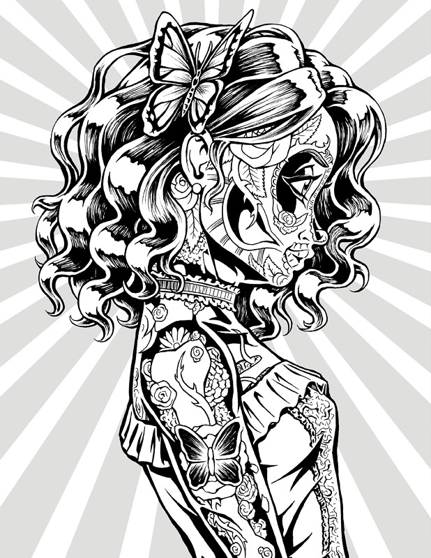 618x800 De Los Muertos A Coloring Book Ii