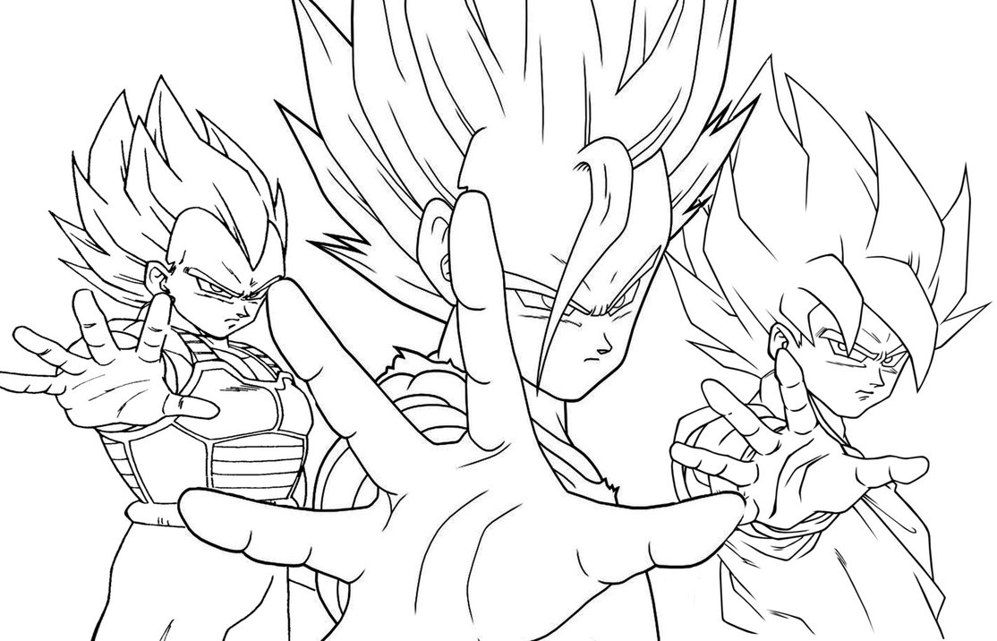 1114x716 Goku Gohan And Vegeta By Chriki93