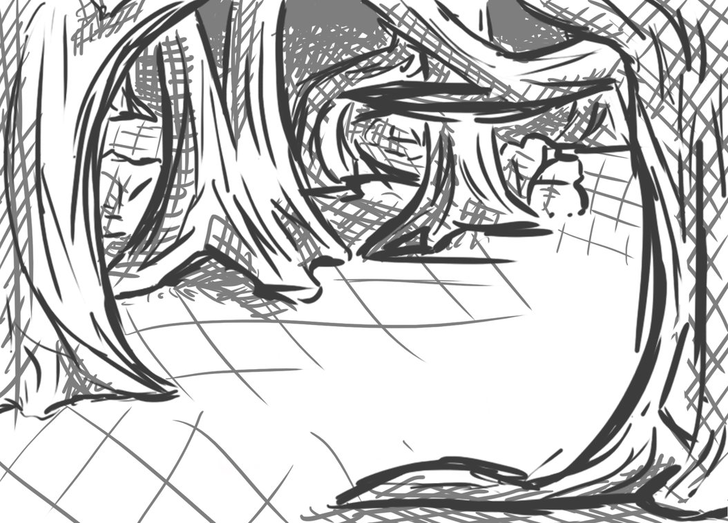 1054x758 Dead Forest Sketch By Guardianhawkpool