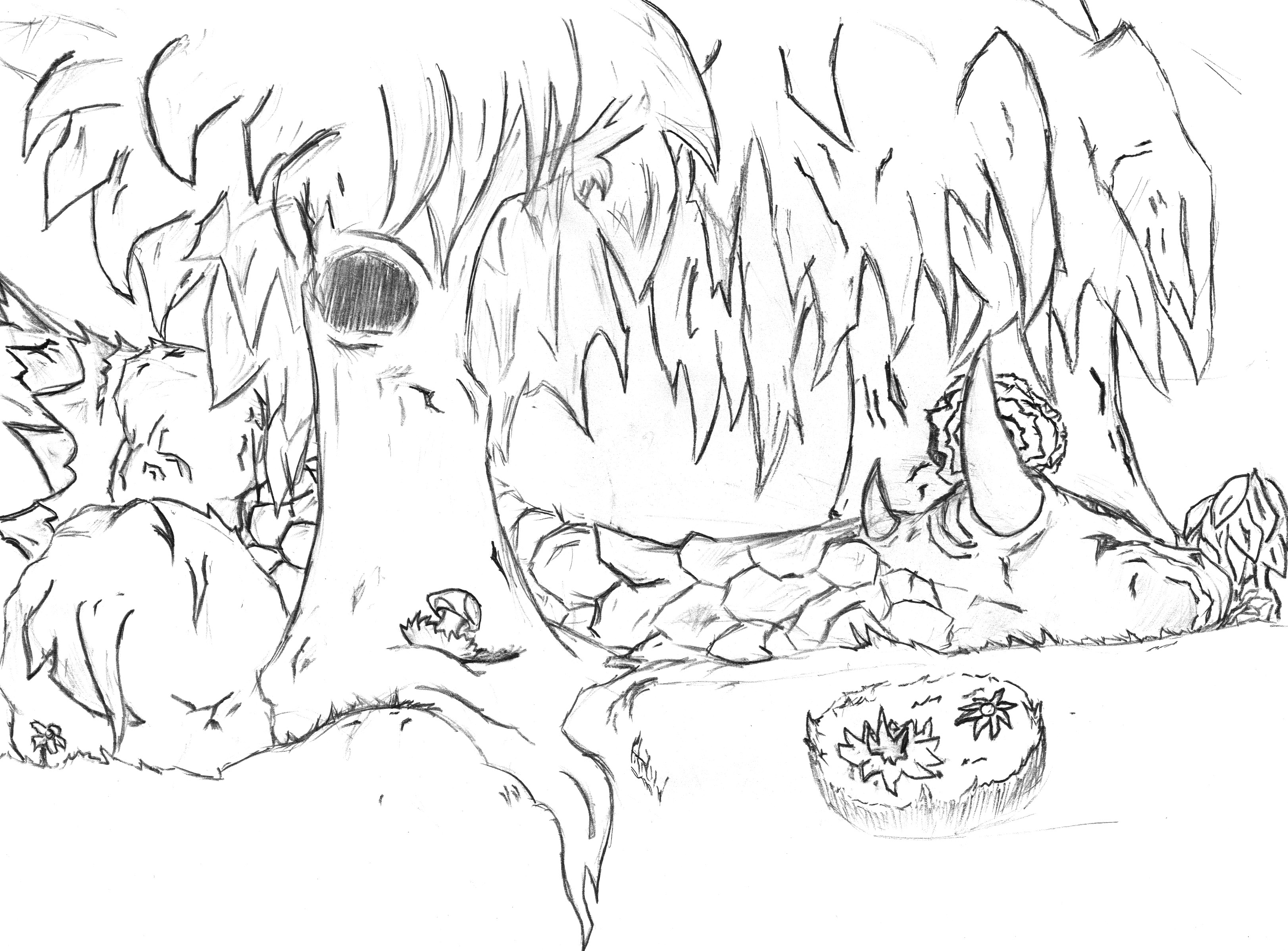 3246x2396 Dead Dragon In The Forest By Flamo