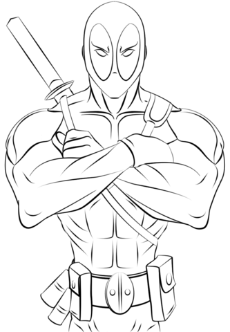 333x480 Deadpool Coloring Page.png Dibujos