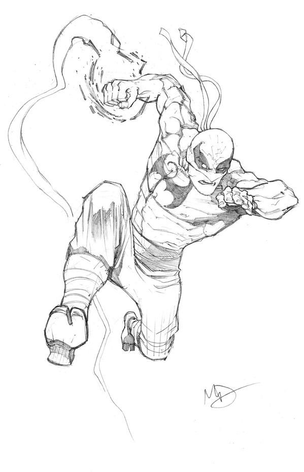 599x928 Iron Fist By Max Dunbar For Sketch Dailies Sketch Dailies