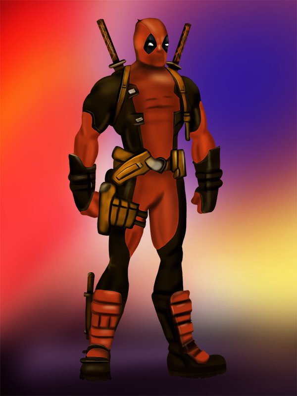 600x800 Learn How To Draw Deadpool Full Body (Deadpool) Step By Step