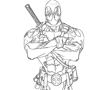 370x308 Deadpool Coloring Book Pages Color Bros
