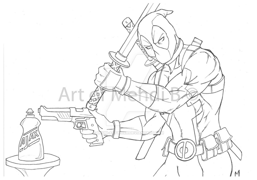 900x632 Drink'N'Draw Deadpool By Boum Artwork