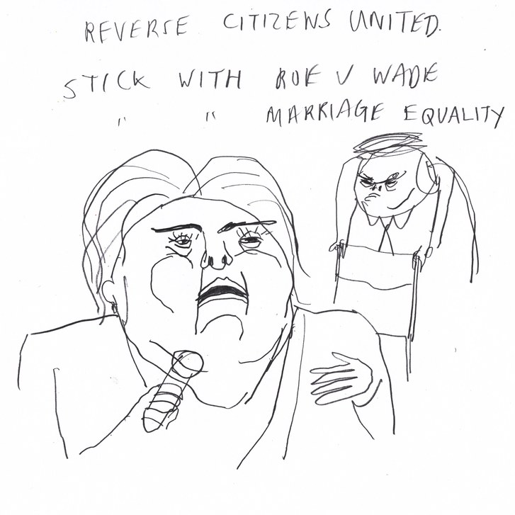 727x727 Second Presidential Debate Live Drawing By Edward Steed