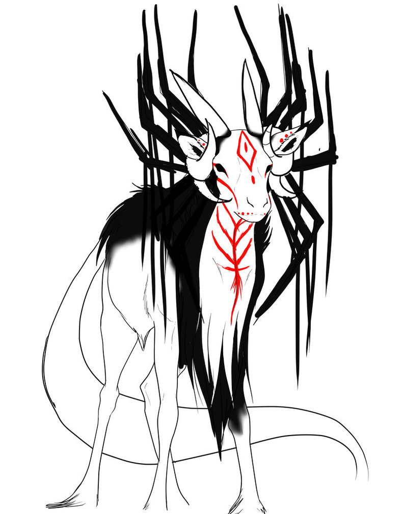 791x1010 Creepy Deer In My Dream By Kiliky Girl