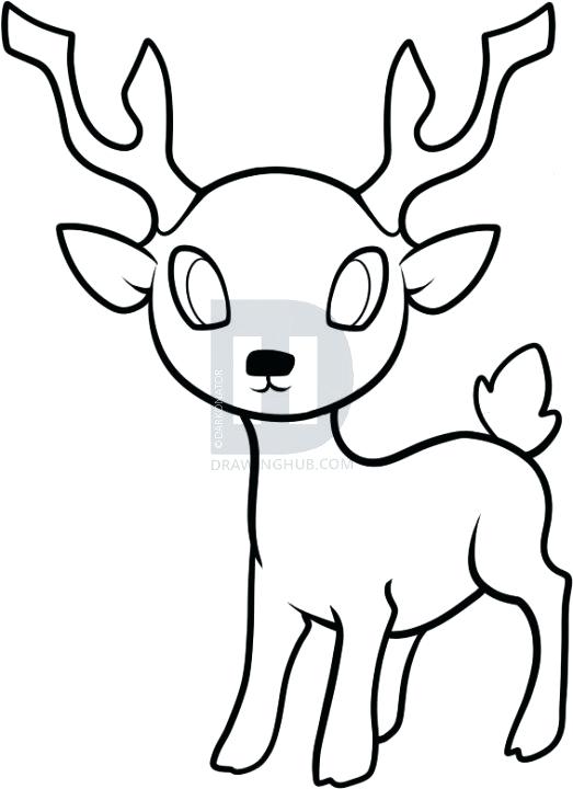 523x720 How To Draw A Deer Draw A Deer 1 By Easy To Draw Cartoon Deer Head