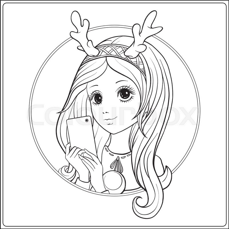 800x800 Unique Deer Head Silhouette Clip Art Head Outline Drawing