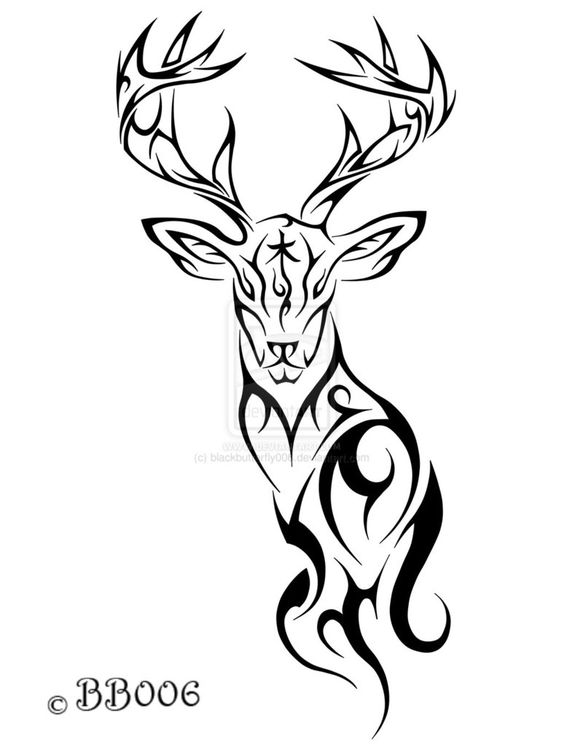564x752 Tribal Deer Tattoos Ideas And Designs