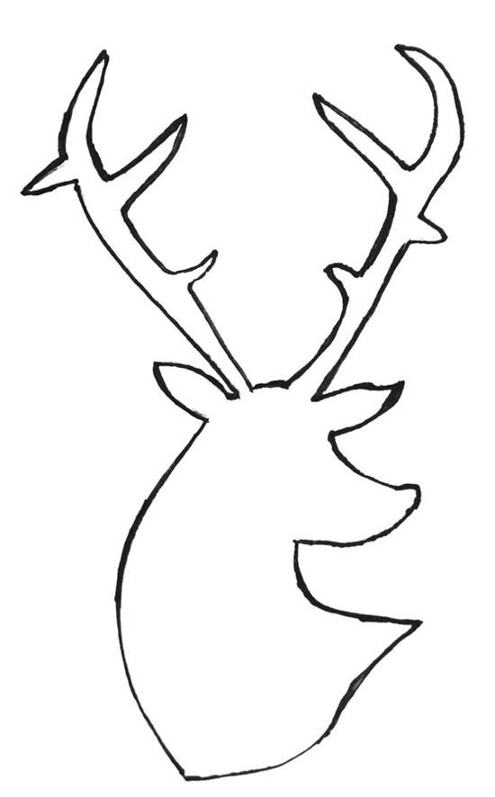 550x886 Gallery Easy Deer Head Drawings,