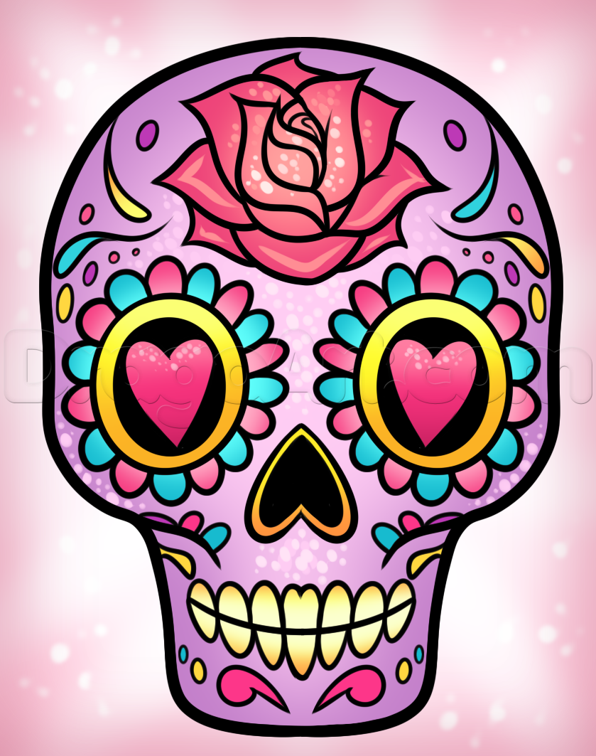 839x1063 How To Draw A Sugar Skull Easy Sugar Skulls Sugar