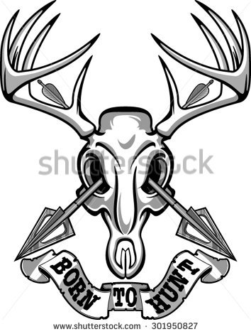 354x470 Deer Skull Drawing Easy 38419 Loadtve