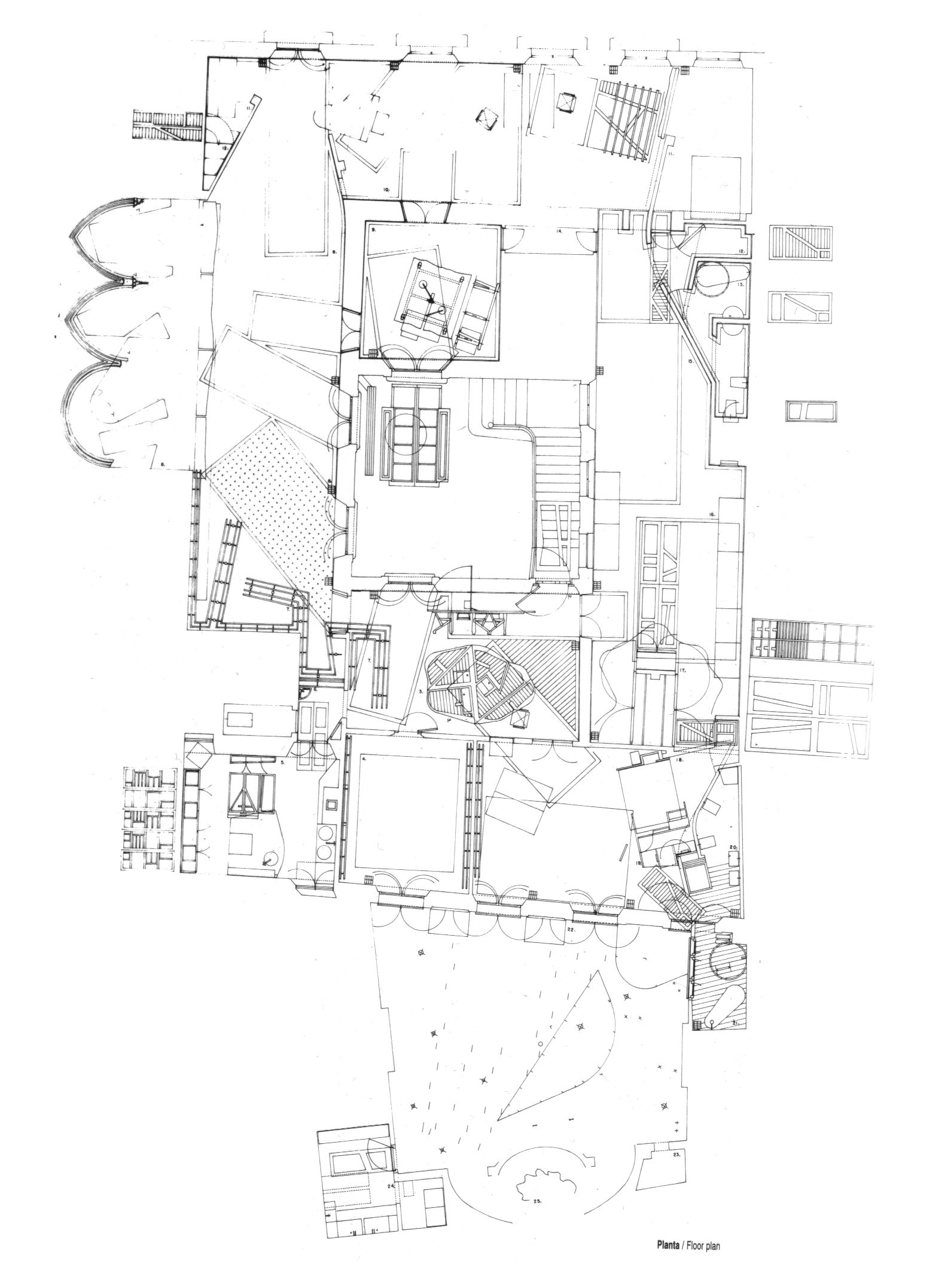 1590x2153 Miralles's Drawing Of The Calle Mercaders Apartment, With Its High