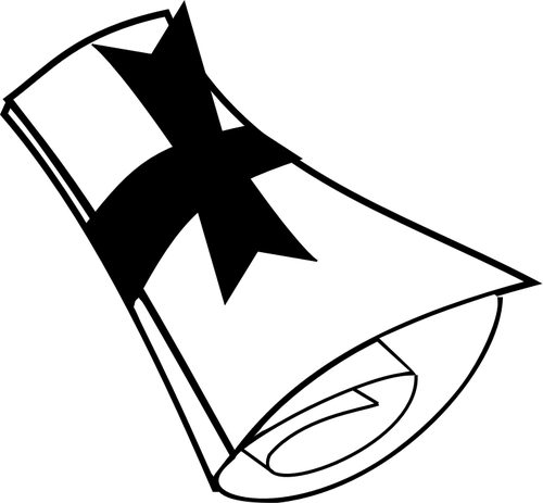 500x463 Vector Graphics Of University Degree Diploma With A Black Ribbon