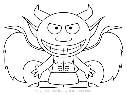 500x374 Drawing A Demon Cartoon
