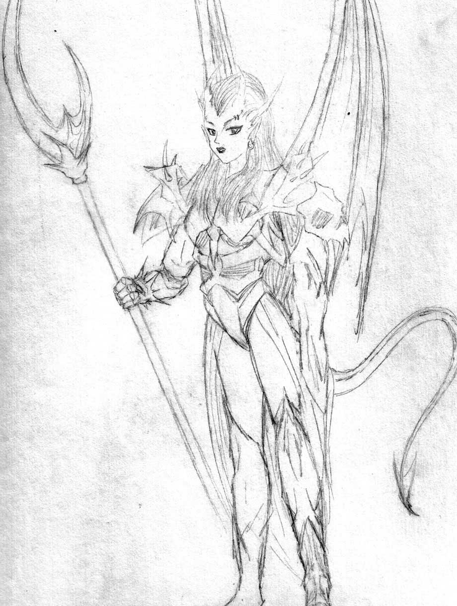 920x1219 Female Demon Warrior By Ghoner