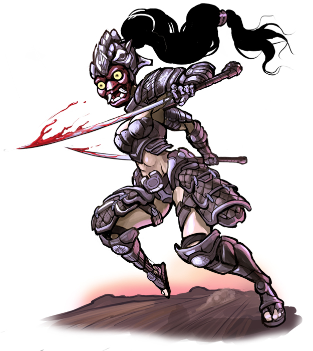 625x700 Female Demon Warrior By Sc4v3ng3r