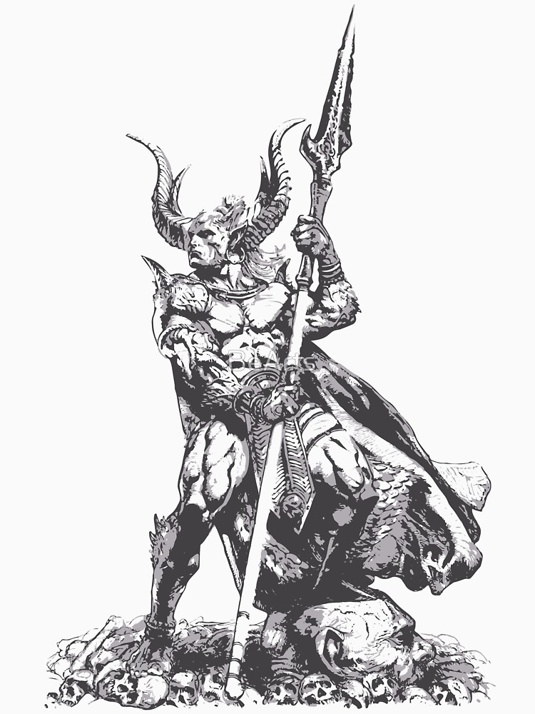 750x1000 Demon Warrior Classic T Shirt By Bearts Redbubble