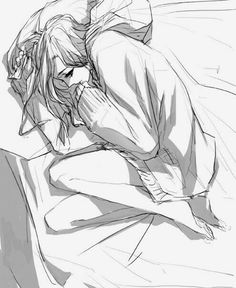 236x288 Sad Crying Anime Girl ) Hugging A Pillow (Lol Had To Add