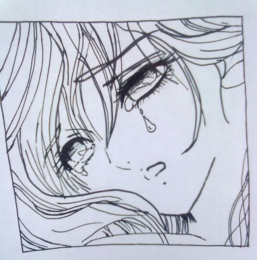 900x913 Sad Anime Girl By Hippieninjagirl