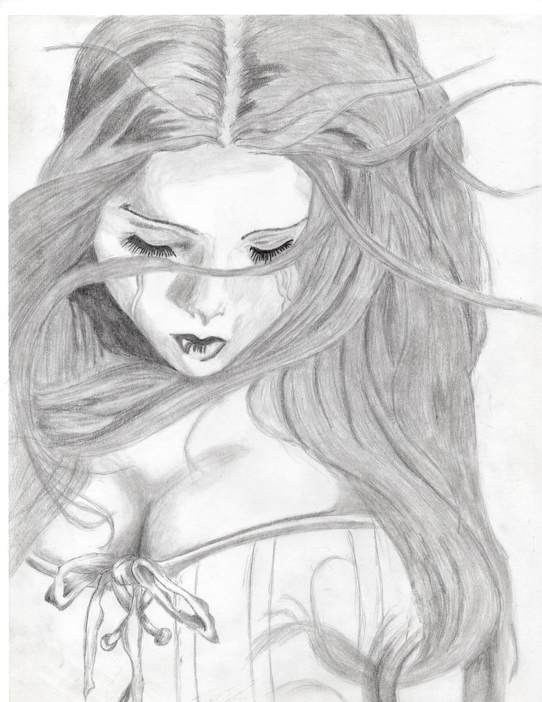 785x1018 Drawing Of A Girl Crying Tumblr