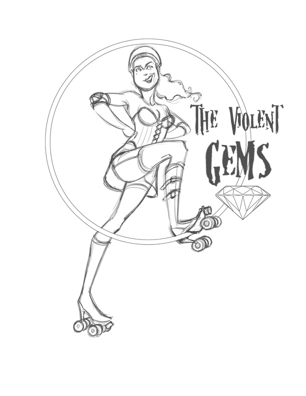 612x792 Illustration Noah Kroese Roller Derby!