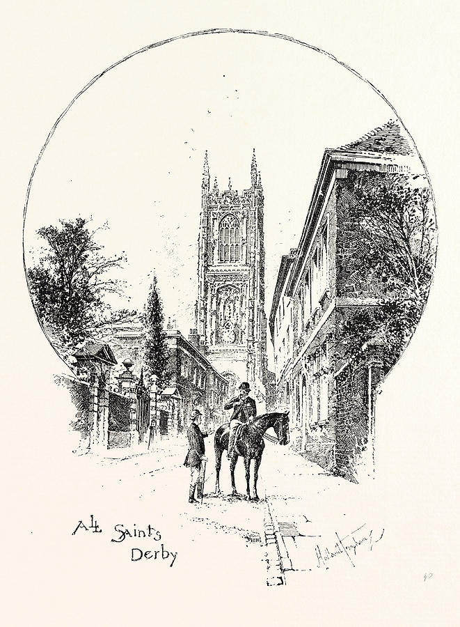 661x900 Derby, All Saints Drawing By English School