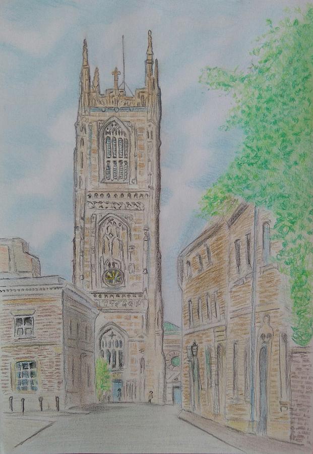621x900 Derby Cathedral Drawing By Paul Blackmore