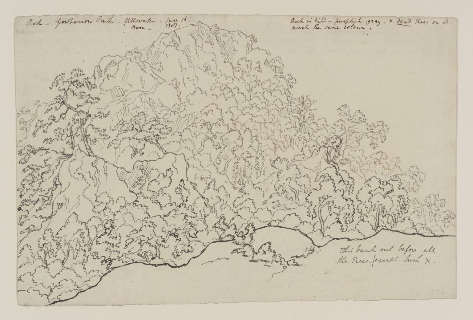 1536x1039 Lower End Of Winandermere. Verso Drawing', Attributed To Joseph