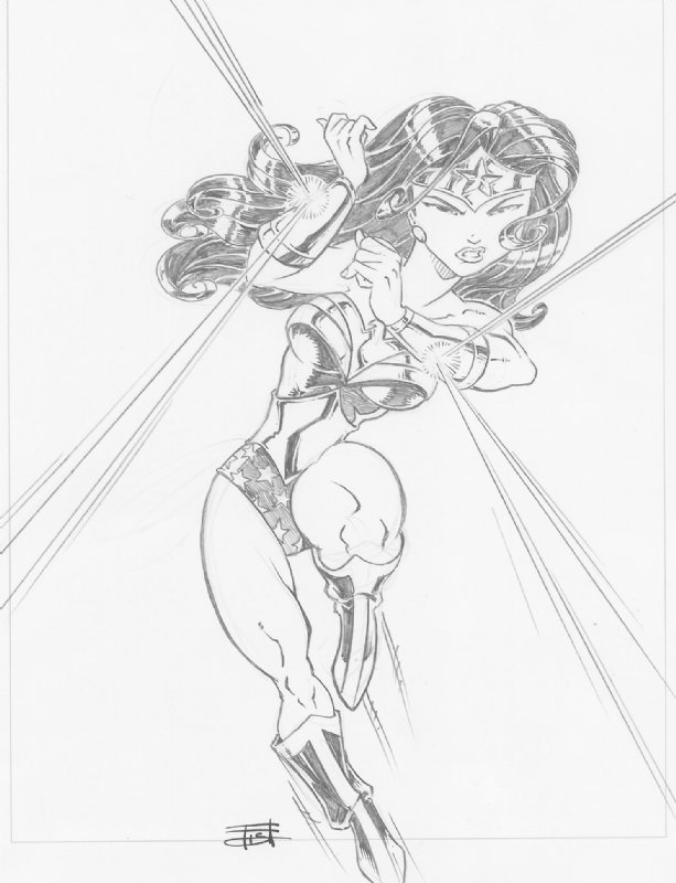 613x800 Wonder Woman Derrick Fish, In Michael Rankins's Art For Sale