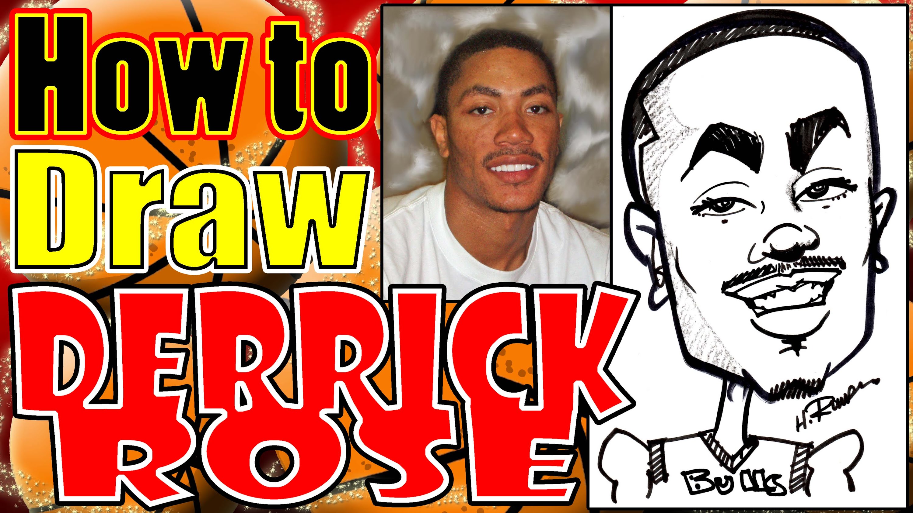 3000x1688 How To Draw A Quick Caricature Derrick Rose