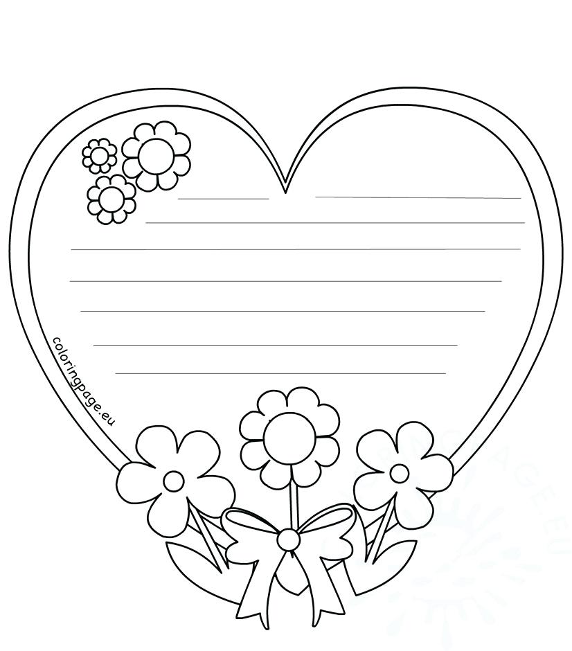 826x940 Heart Writing Template Mothers Day Coloring Page Pirate Frame