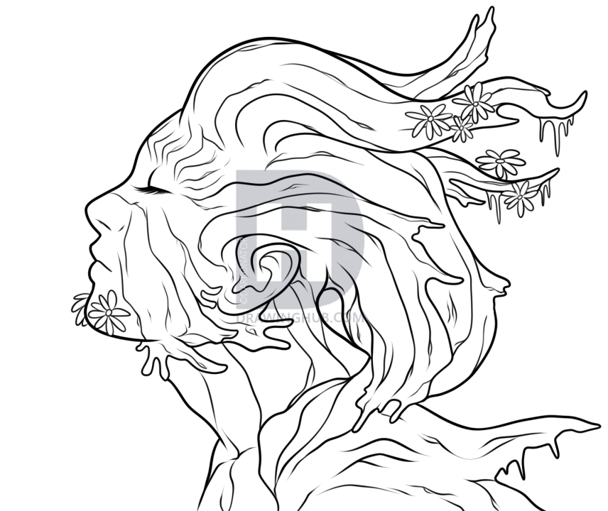 856x720 How To Draw Mother Nature, Step By Step, Drawing Guide, By