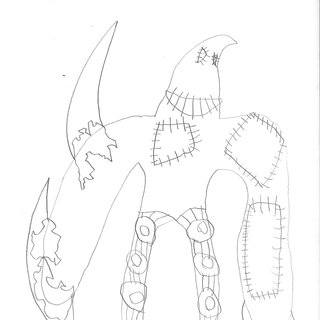 320x320 Drawing 4, 6 August 2012. Mutant Scarecrow (Artist's Description