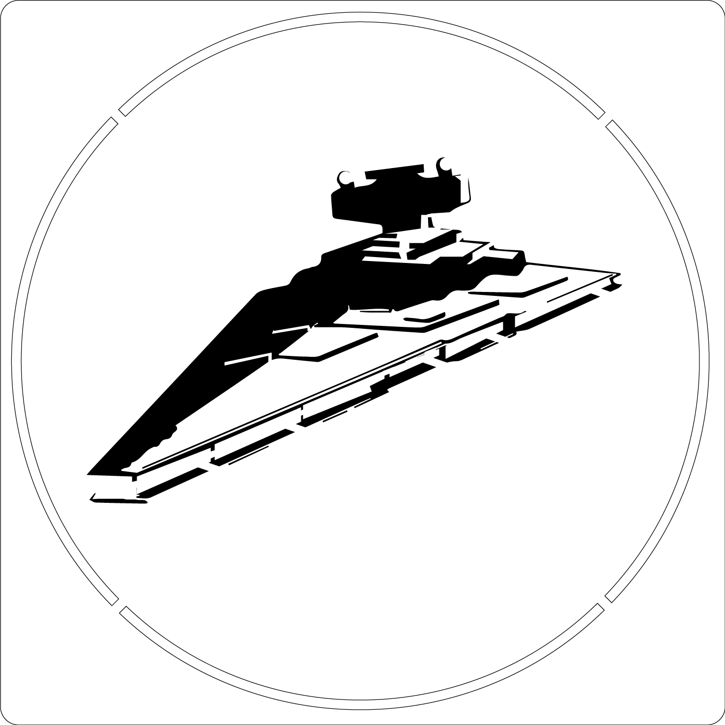 1475x1475 Star Destroyer Stencil Template Stencil Templates