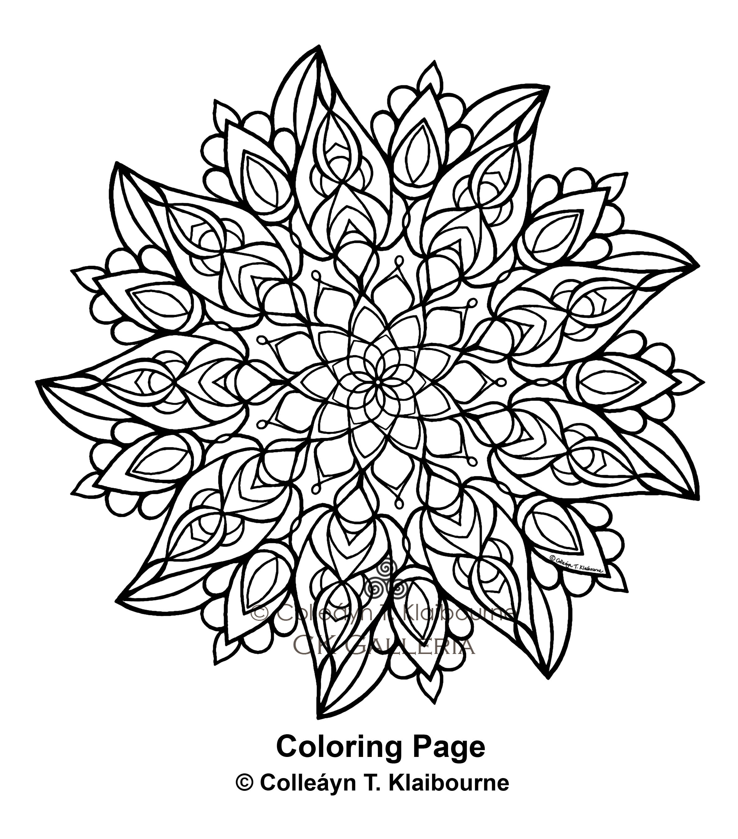 2374x2699 A Mandala Pdf Digital Download Coloring Page, Determination