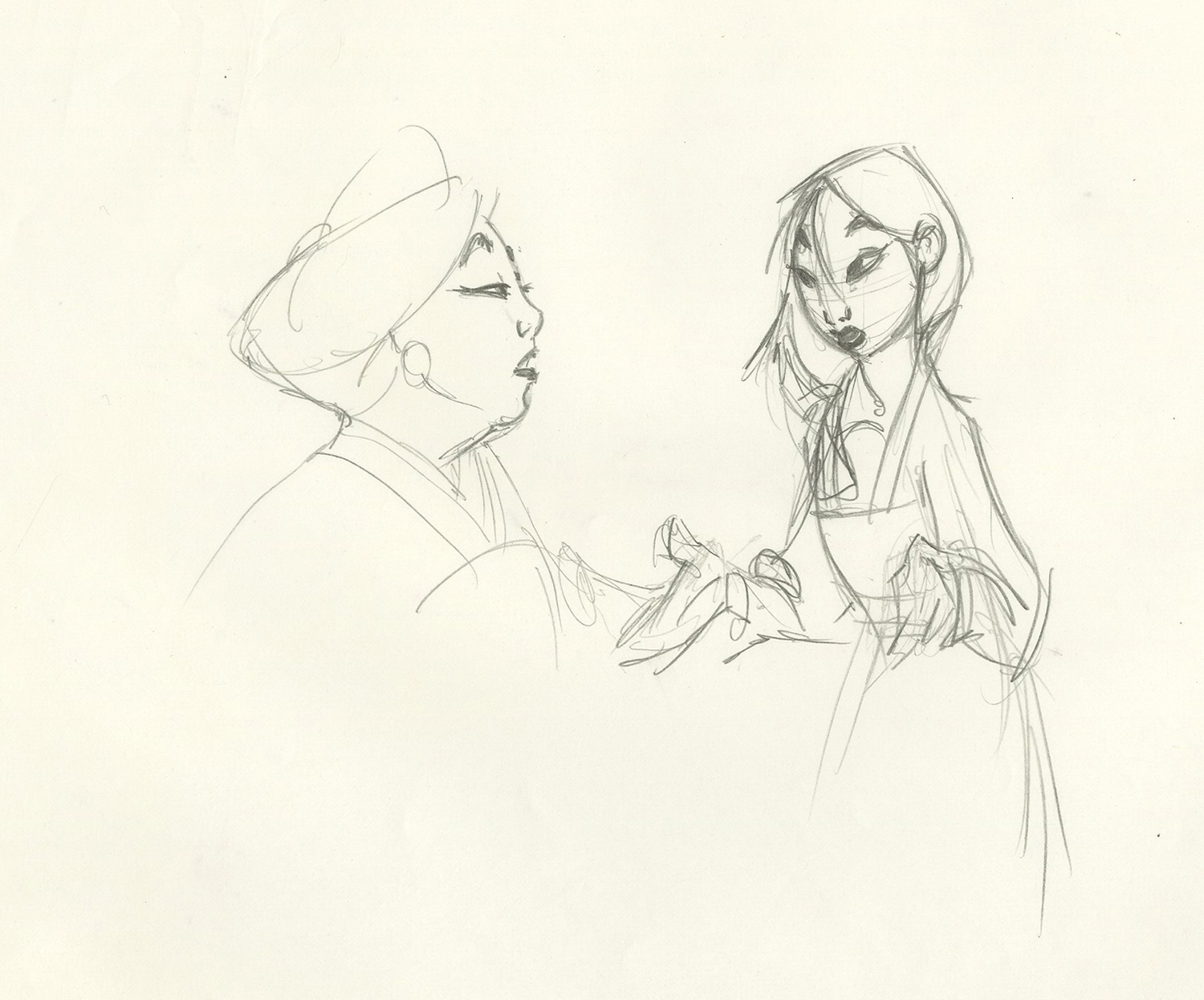 1500x1246 Mulan Rough Development Drawing