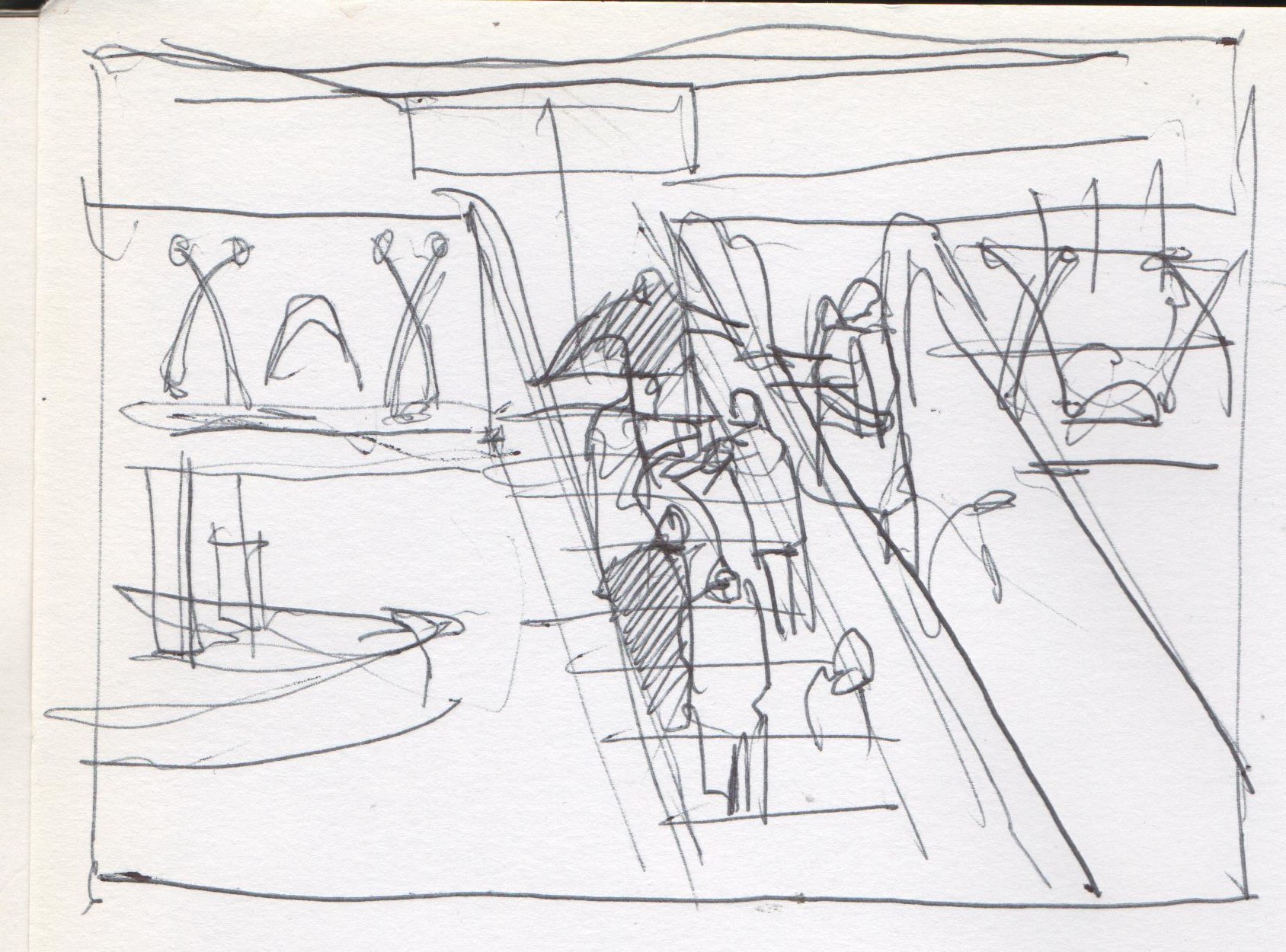 1688x1250 A Drawing A Day. Escalator Development Number 5 Grahamfirthprints