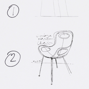 300x300 Drawing, Design Development For Oh Chair, For Umbra, Canada