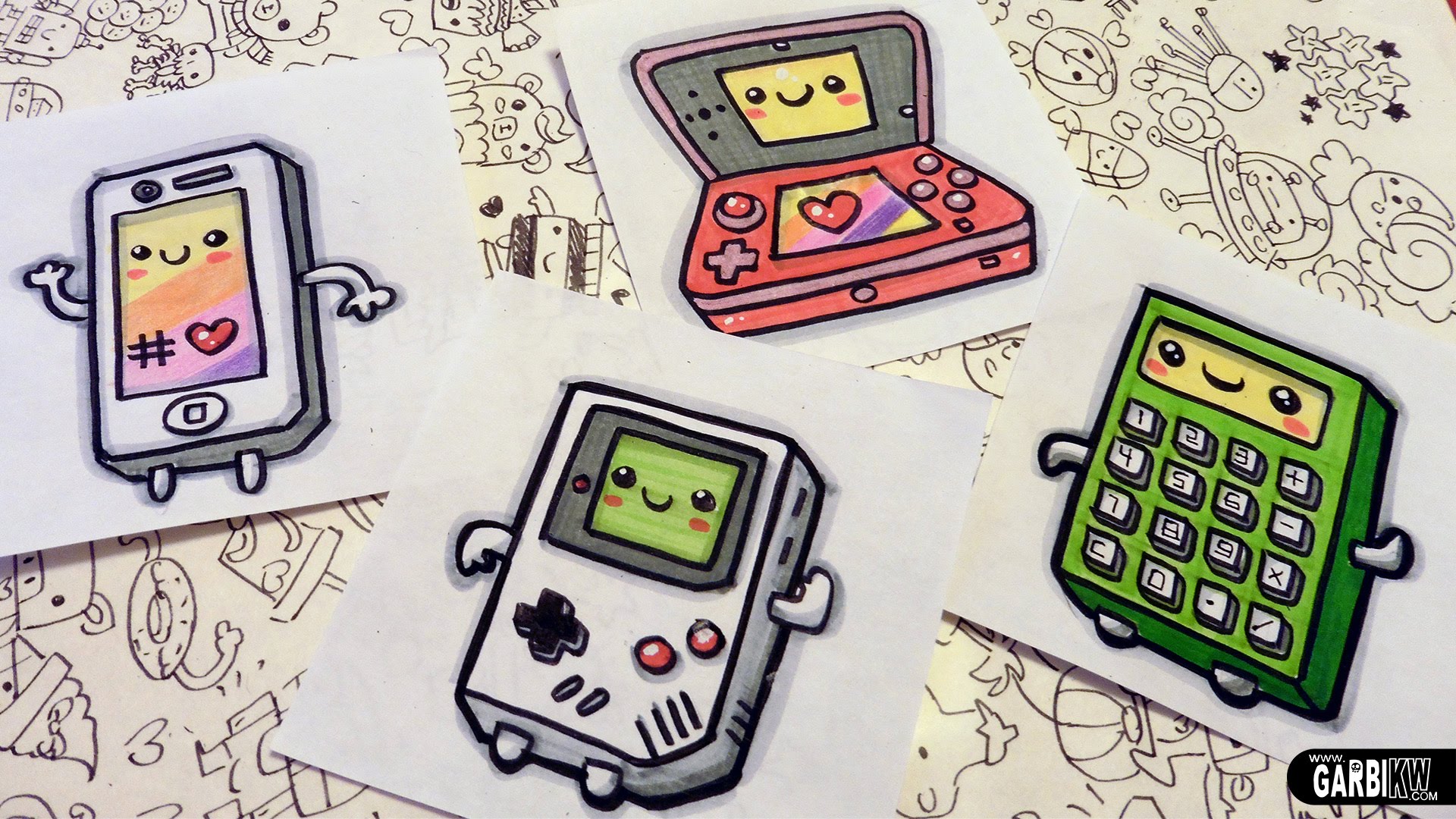 1920x1080 How To Draw Kawaii Electronic Devices