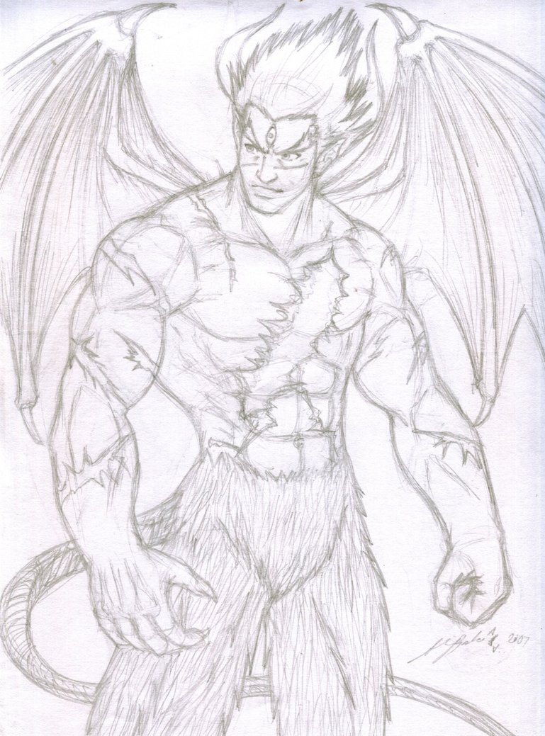 769x1039 Rough Sketch Devil Kazuya By Thealvintaker