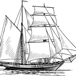 250x250 Drawn Sailing Boat Pencil