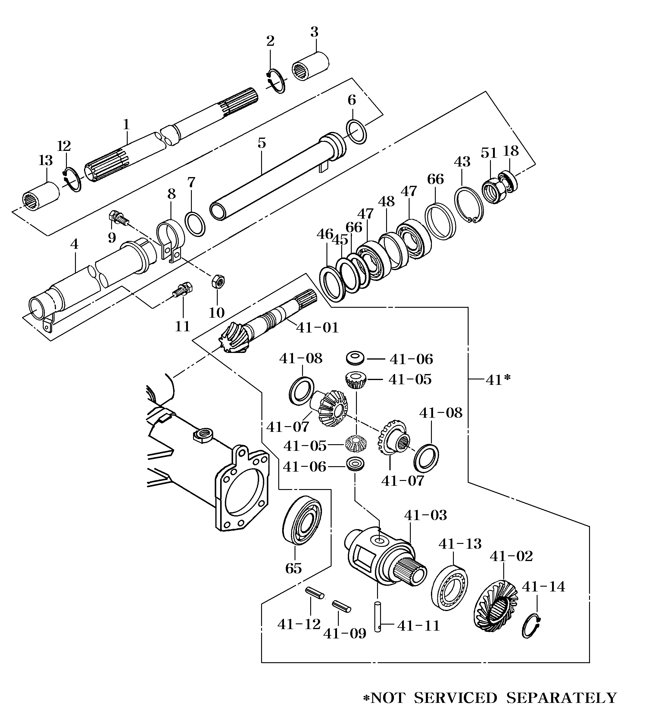 2155x2351 Front Differential Gears And Shaft